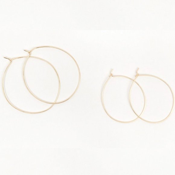 Hand Crafted Jewelry - 2 Pairs/$27 - 14K Gold Filled Hoops - Nickel Free